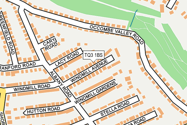 TQ3 1BS map - OS OpenMap – Local (Ordnance Survey)