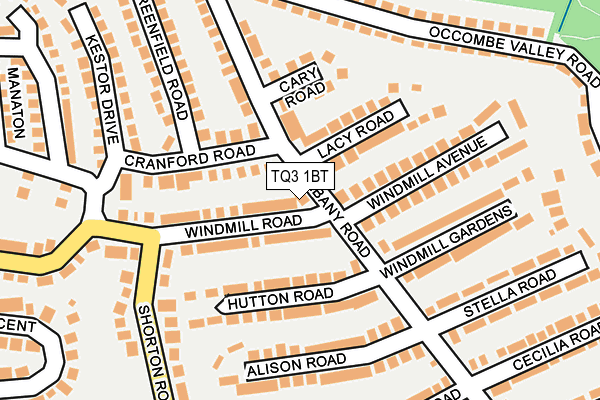 TQ3 1BT map - OS OpenMap – Local (Ordnance Survey)