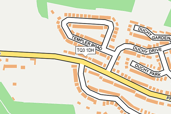 TQ3 1DH map - OS OpenMap – Local (Ordnance Survey)