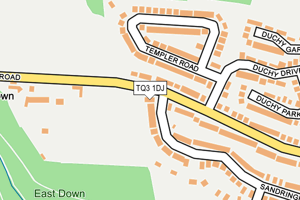 TQ3 1DJ map - OS OpenMap – Local (Ordnance Survey)