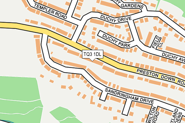TQ3 1DL map - OS OpenMap – Local (Ordnance Survey)
