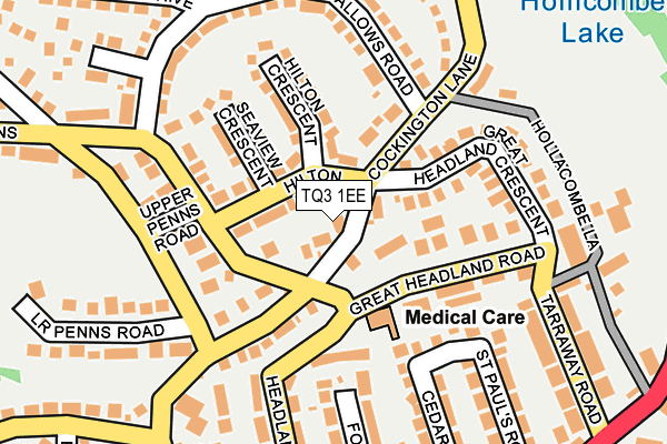 TQ3 1EE map - OS OpenMap – Local (Ordnance Survey)