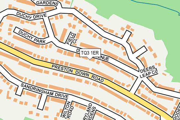 TQ3 1ER map - OS OpenMap – Local (Ordnance Survey)