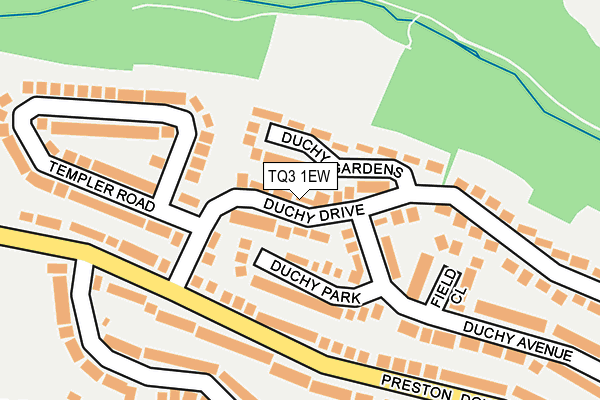 TQ3 1EW map - OS OpenMap – Local (Ordnance Survey)