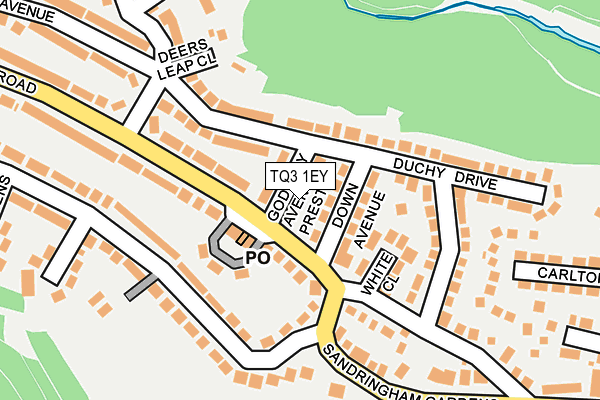 TQ3 1EY map - OS OpenMap – Local (Ordnance Survey)