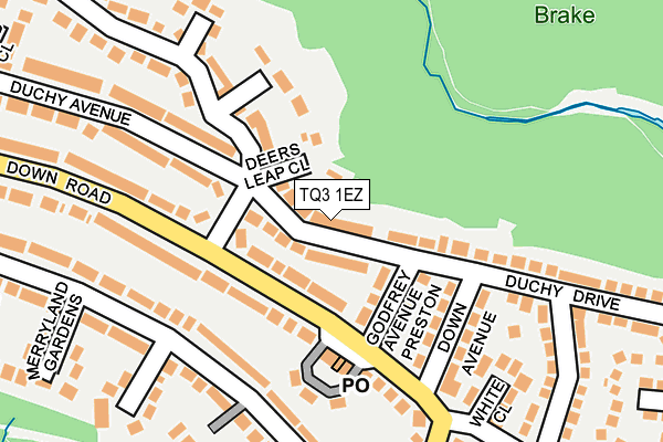 TQ3 1EZ map - OS OpenMap – Local (Ordnance Survey)