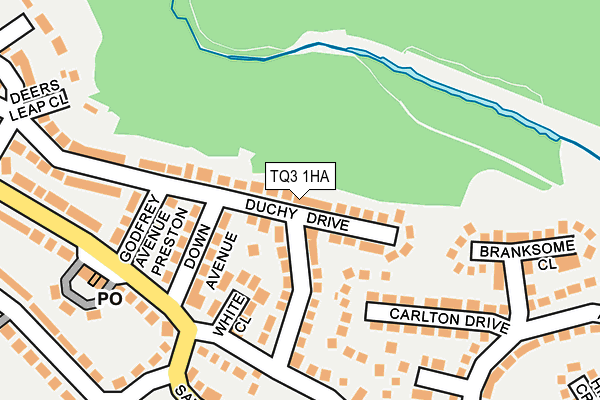 TQ3 1HA map - OS OpenMap – Local (Ordnance Survey)