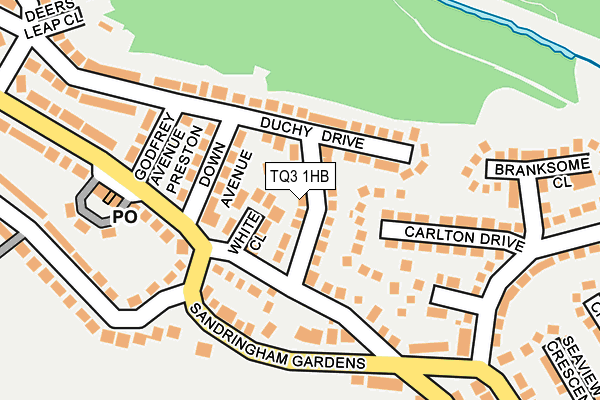 TQ3 1HB map - OS OpenMap – Local (Ordnance Survey)