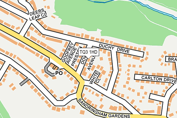 TQ3 1HD map - OS OpenMap – Local (Ordnance Survey)