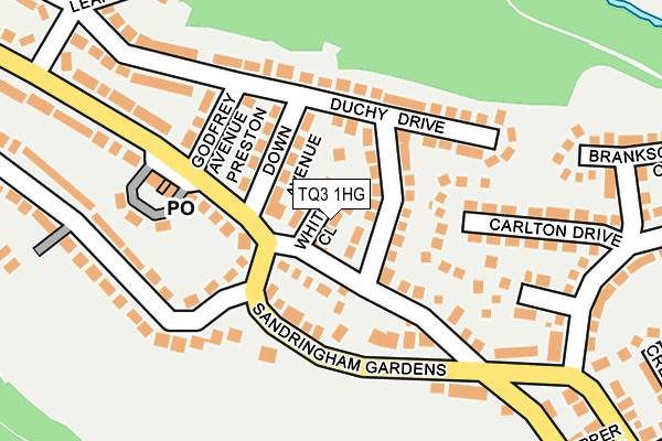 TQ3 1HG map - OS OpenMap – Local (Ordnance Survey)