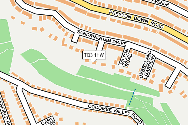 TQ3 1HW map - OS OpenMap – Local (Ordnance Survey)