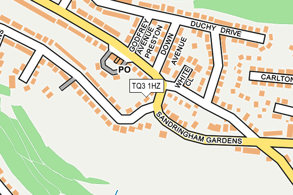 TQ3 1HZ map - OS OpenMap – Local (Ordnance Survey)
