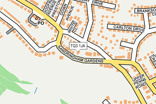 TQ3 1JA map - OS OpenMap – Local (Ordnance Survey)