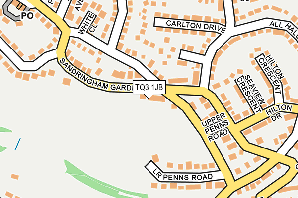TQ3 1JB map - OS OpenMap – Local (Ordnance Survey)