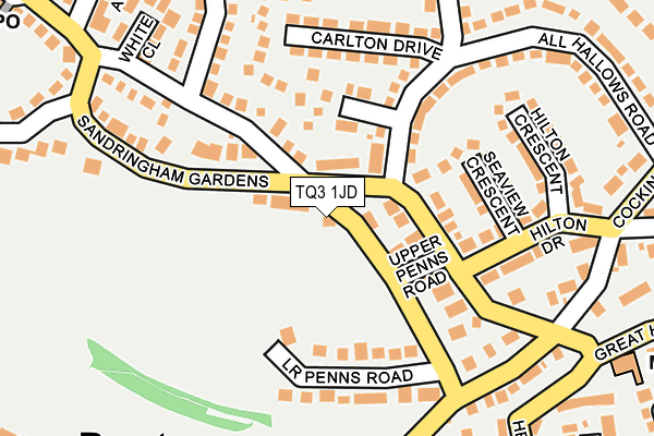 TQ3 1JD map - OS OpenMap – Local (Ordnance Survey)