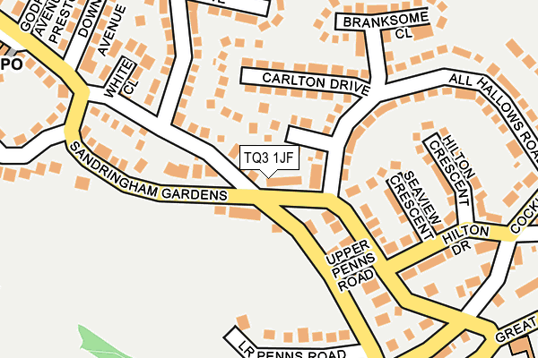 TQ3 1JF map - OS OpenMap – Local (Ordnance Survey)