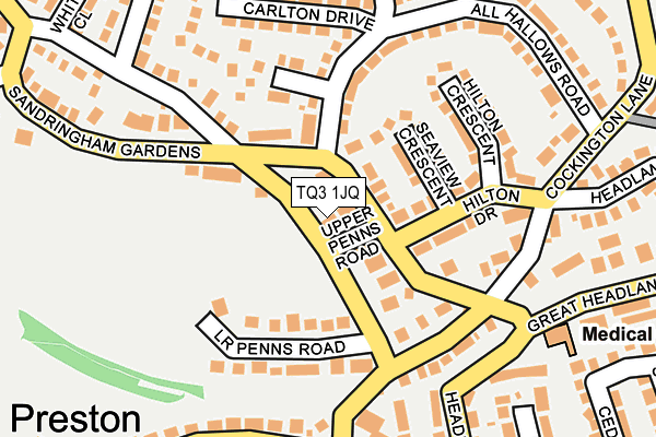 TQ3 1JQ map - OS OpenMap – Local (Ordnance Survey)