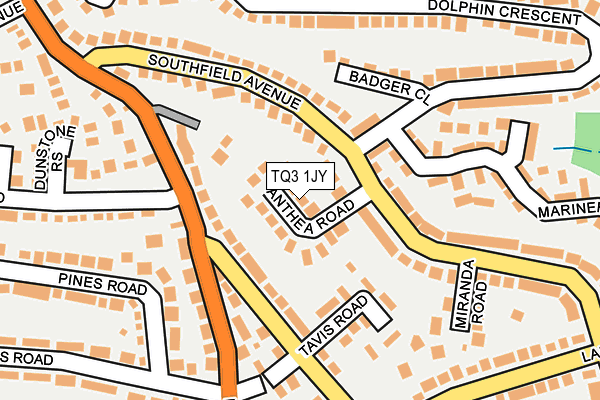 TQ3 1JY map - OS OpenMap – Local (Ordnance Survey)