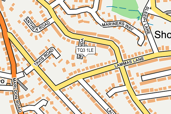 TQ3 1LE map - OS OpenMap – Local (Ordnance Survey)