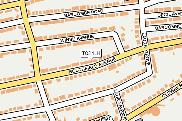 TQ3 1LH map - OS OpenMap – Local (Ordnance Survey)