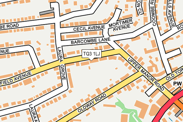 TQ3 1LJ map - OS OpenMap – Local (Ordnance Survey)