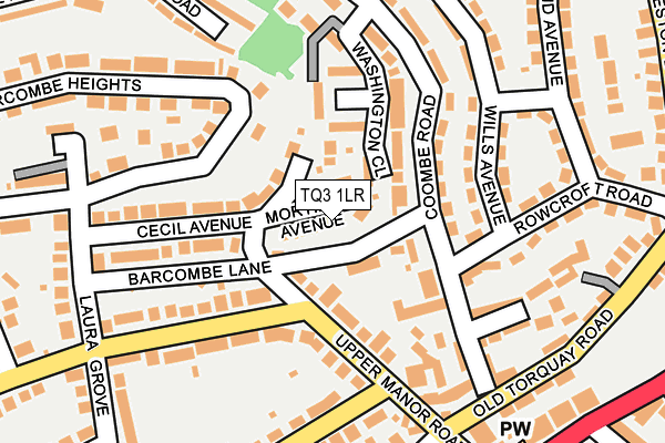 TQ3 1LR map - OS OpenMap – Local (Ordnance Survey)