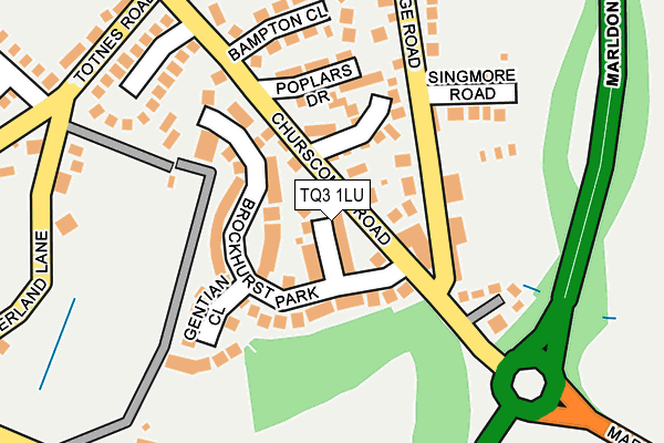 TQ3 1LU map - OS OpenMap – Local (Ordnance Survey)