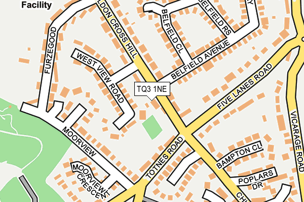 TQ3 1NE map - OS OpenMap – Local (Ordnance Survey)