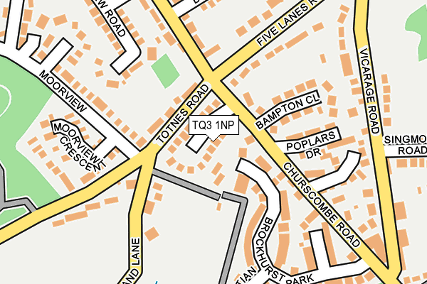 TQ3 1NP map - OS OpenMap – Local (Ordnance Survey)