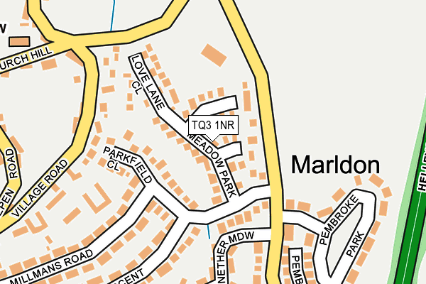 TQ3 1NR map - OS OpenMap – Local (Ordnance Survey)