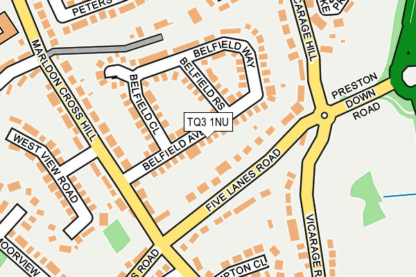 TQ3 1NU map - OS OpenMap – Local (Ordnance Survey)