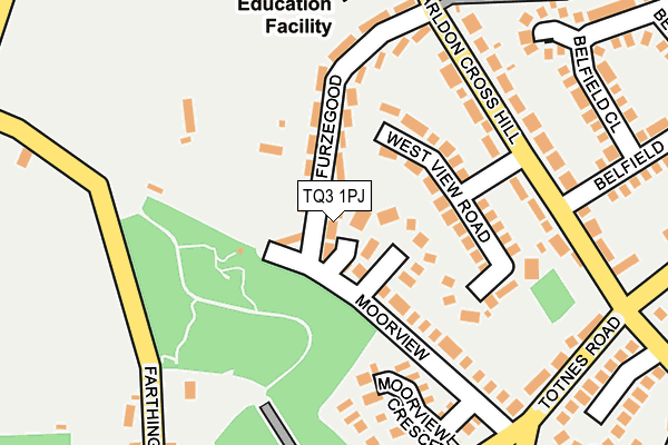 TQ3 1PJ map - OS OpenMap – Local (Ordnance Survey)
