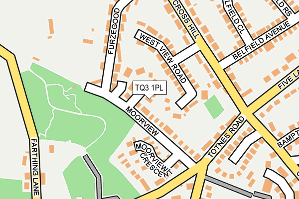 TQ3 1PL map - OS OpenMap – Local (Ordnance Survey)
