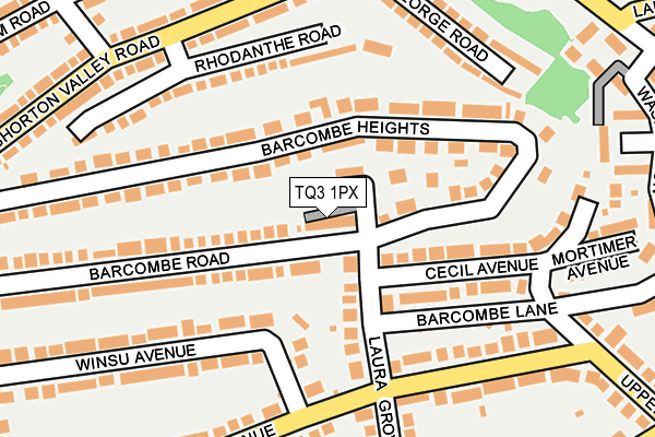 TQ3 1PX map - OS OpenMap – Local (Ordnance Survey)