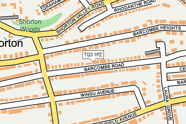 TQ3 1PZ map - OS OpenMap – Local (Ordnance Survey)