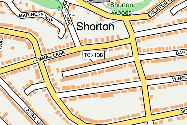 TQ3 1QB map - OS OpenMap – Local (Ordnance Survey)