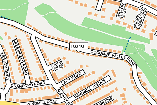 TQ3 1QT map - OS OpenMap – Local (Ordnance Survey)