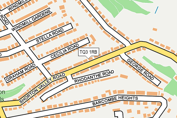 TQ3 1RB map - OS OpenMap – Local (Ordnance Survey)