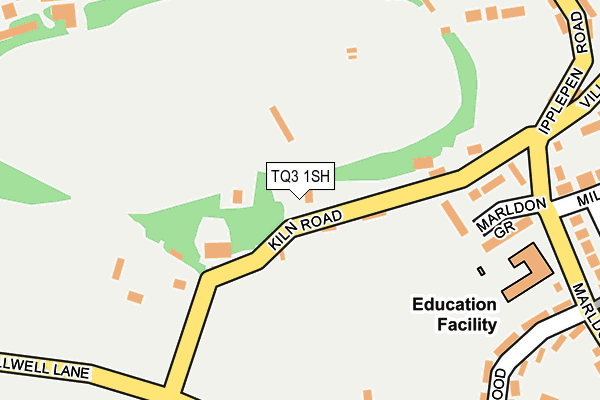TQ3 1SH map - OS OpenMap – Local (Ordnance Survey)