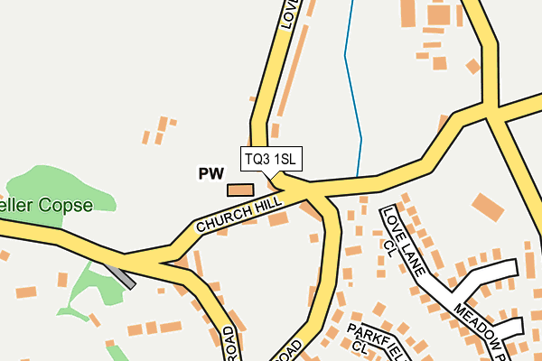 TQ3 1SL map - OS OpenMap – Local (Ordnance Survey)