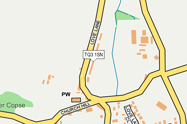 TQ3 1SN map - OS OpenMap – Local (Ordnance Survey)