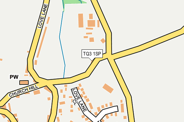 TQ3 1SP map - OS OpenMap – Local (Ordnance Survey)