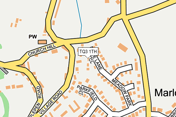 TQ3 1TH map - OS OpenMap – Local (Ordnance Survey)