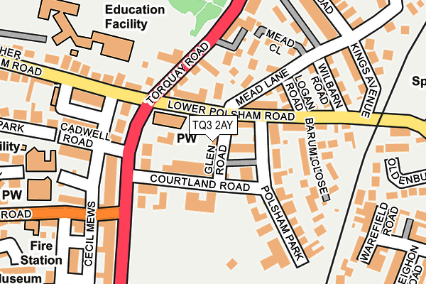 TQ3 2AY map - OS OpenMap – Local (Ordnance Survey)