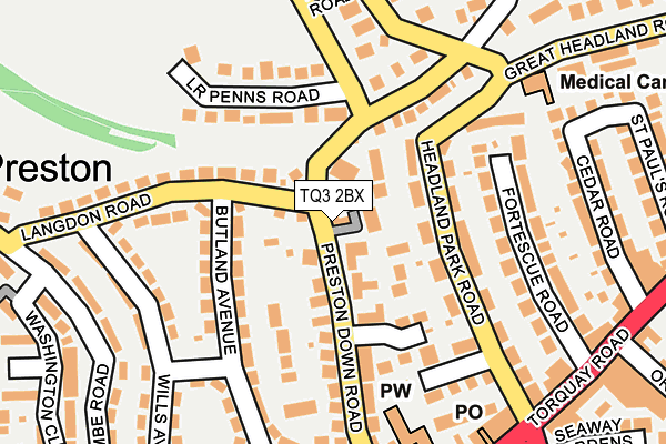 TQ3 2BX map - OS OpenMap – Local (Ordnance Survey)