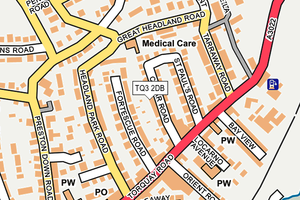 TQ3 2DB map - OS OpenMap – Local (Ordnance Survey)