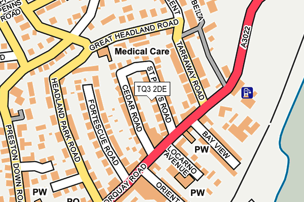 TQ3 2DE map - OS OpenMap – Local (Ordnance Survey)
