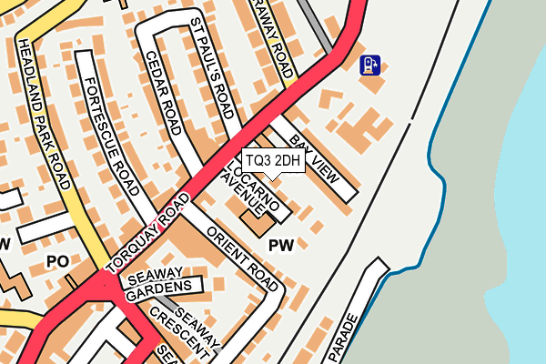 TQ3 2DH map - OS OpenMap – Local (Ordnance Survey)