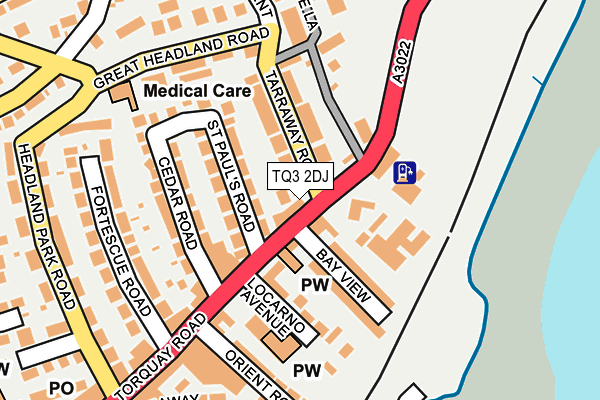 TQ3 2DJ map - OS OpenMap – Local (Ordnance Survey)