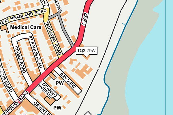 TQ3 2DW map - OS OpenMap – Local (Ordnance Survey)